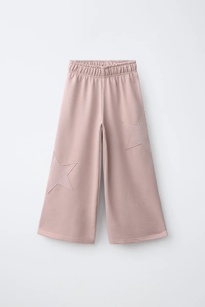STAR PATCH WIDE LEG PANTS