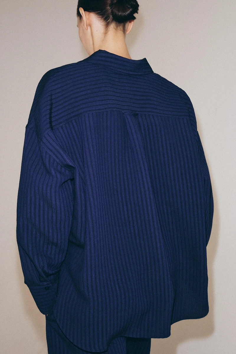 ZW COLLECTION JACQUARD STRIPED SHIRT