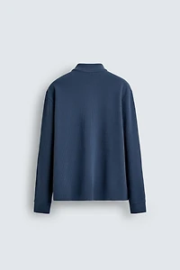 TEXTURED STRIPED POLO