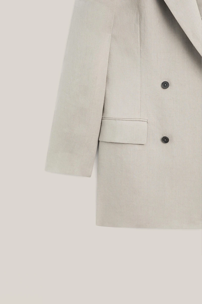 100% linen double-breasted suit blazer - LIMITED EDITION