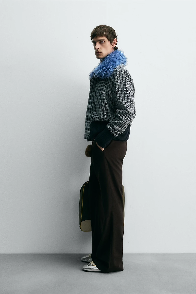 CONTRAST CHECK BOMBER JACKET HARRY LAMBERT FOR ZARA X DISNEY