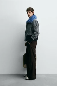 CONTRAST CHECK BOMBER JACKET HARRY LAMBERT FOR ZARA X DISNEY
