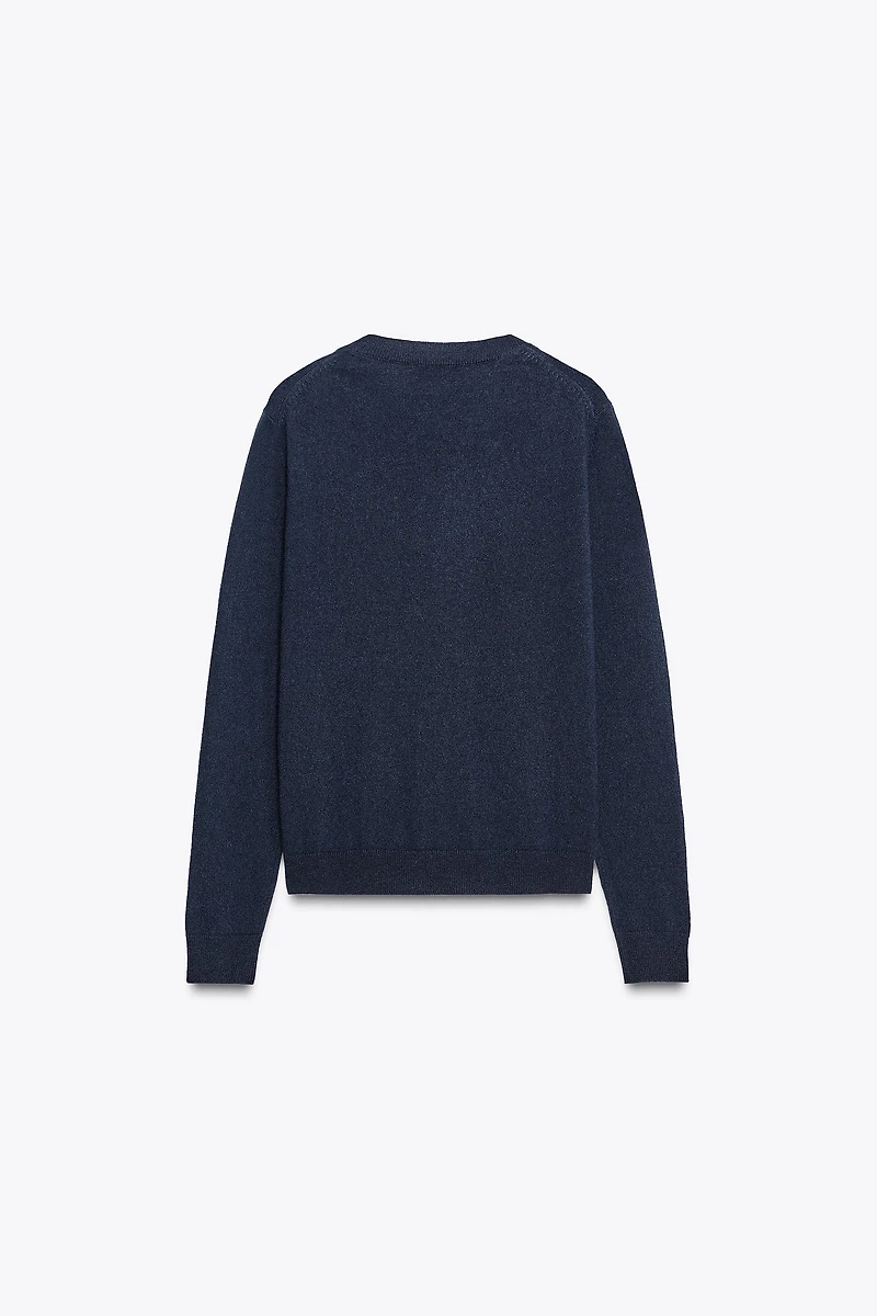 100% CASHMERE BASIC KNIT SWEATER