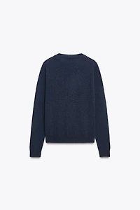 100% CASHMERE BASIC KNIT SWEATER