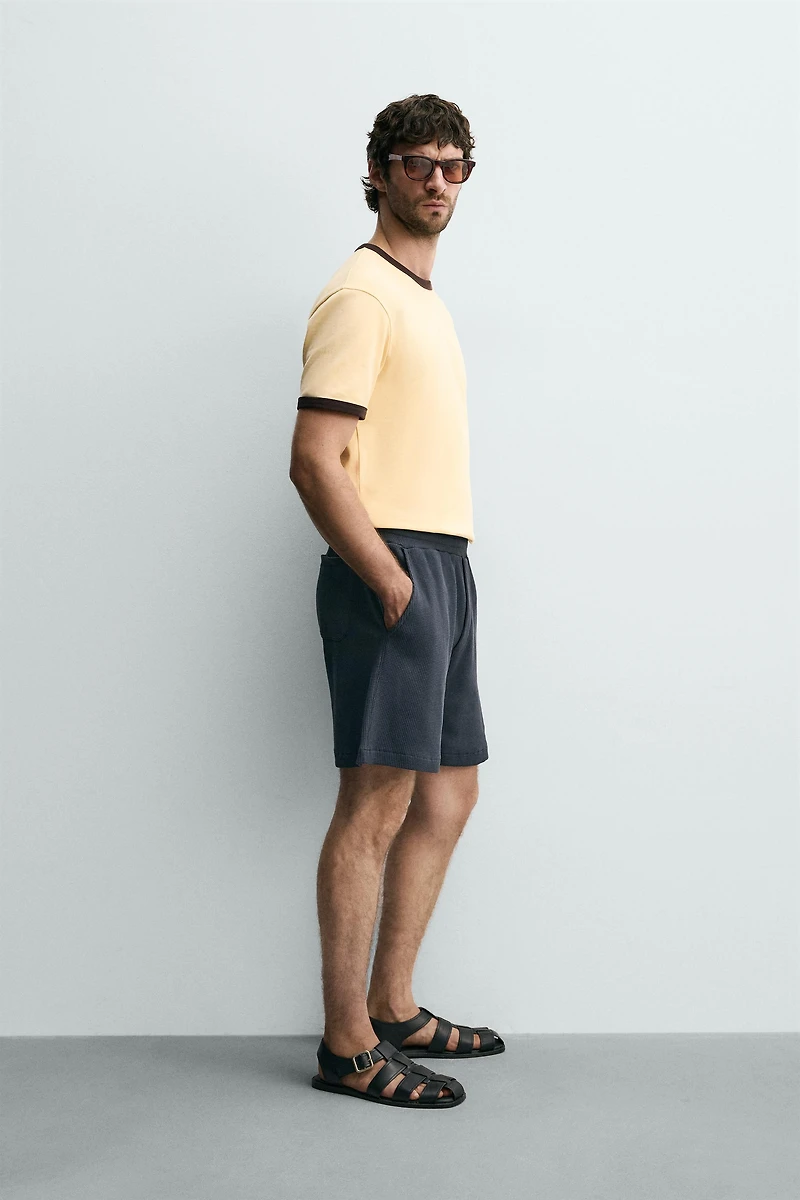 WAFFLE TEXTURE JOGGER SHORTS