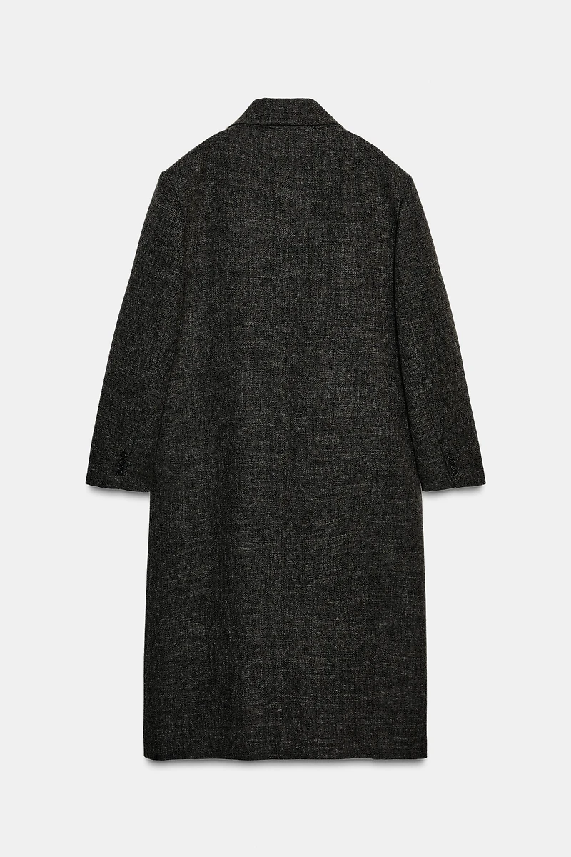 WOOL BLEND COAT WITH VENTS ZW COLLECTION