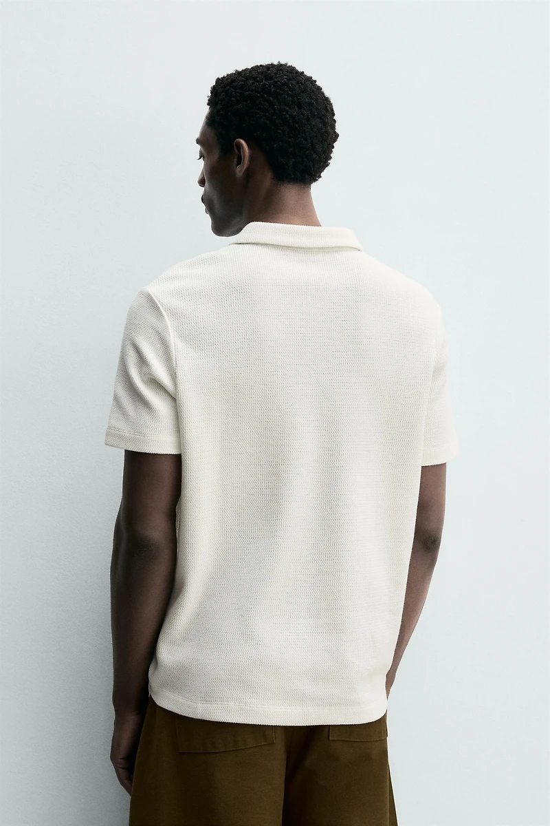 POLO REGULAR FIT STRUCTURÉ
