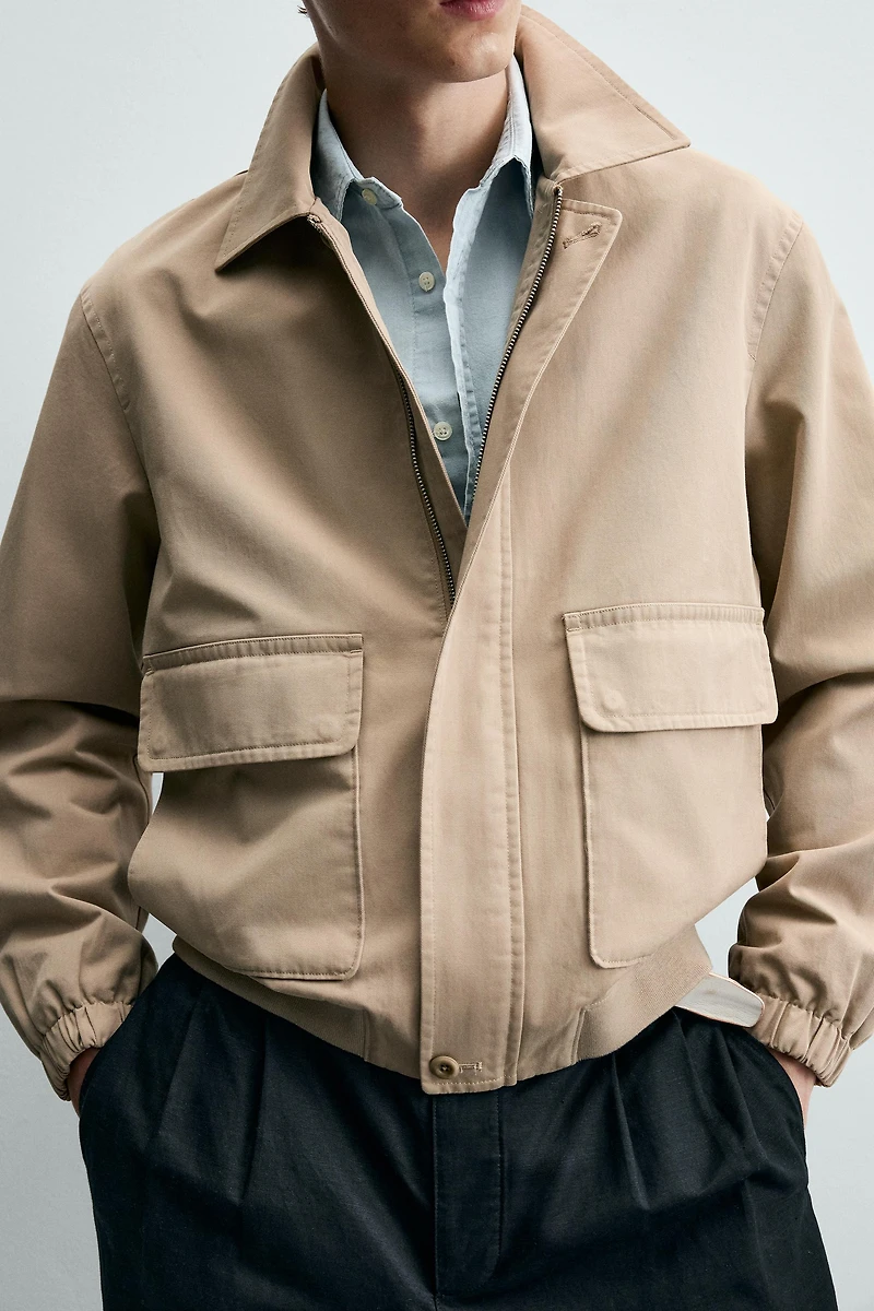 REGULAR FIT COTTON JACKET