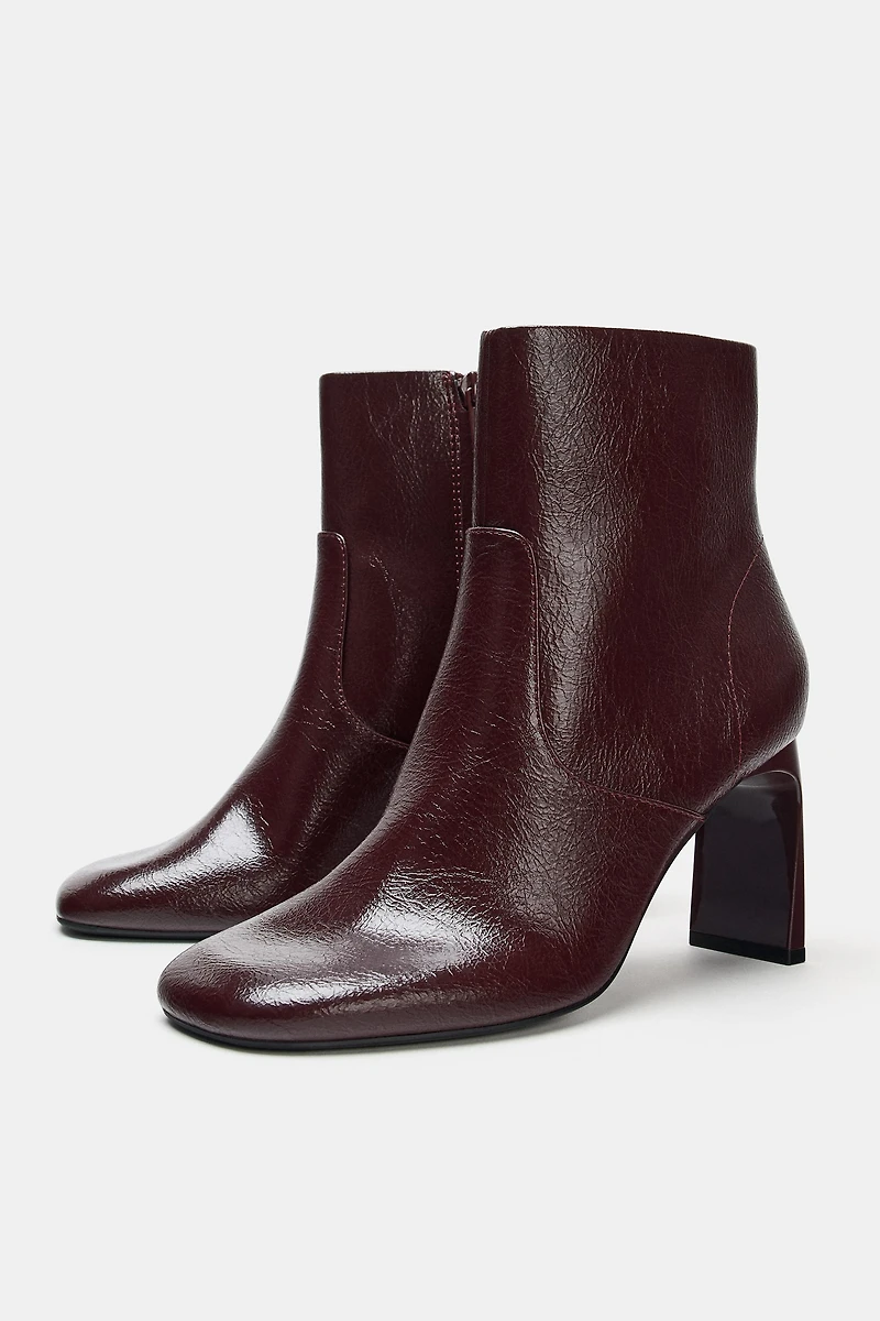ROUND TOE HEELED ANKLE BOOTS