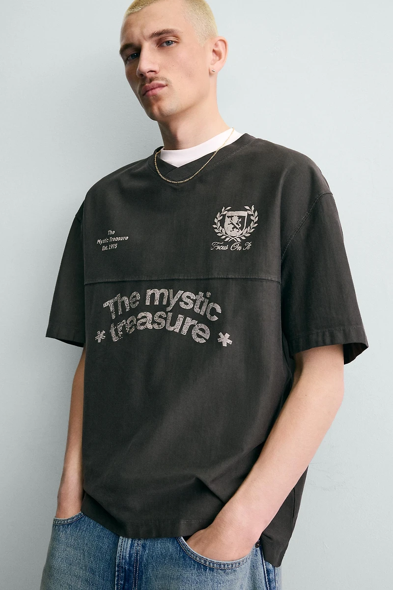 WASHED PRINTED T-SHIRT