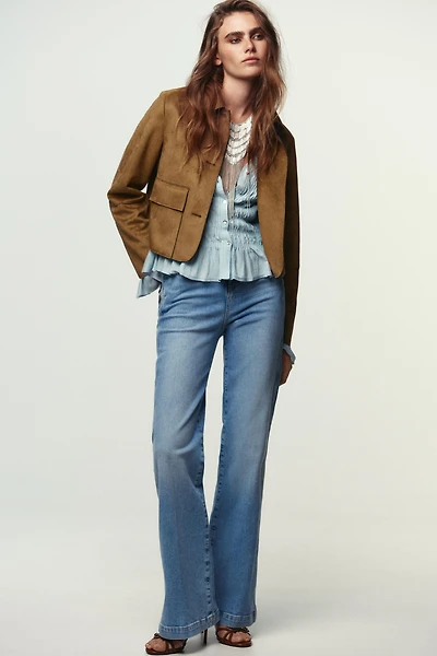 FAUX SUEDE CROPPED JACKET