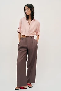 CHEMISE COURTE AVEC LIN
