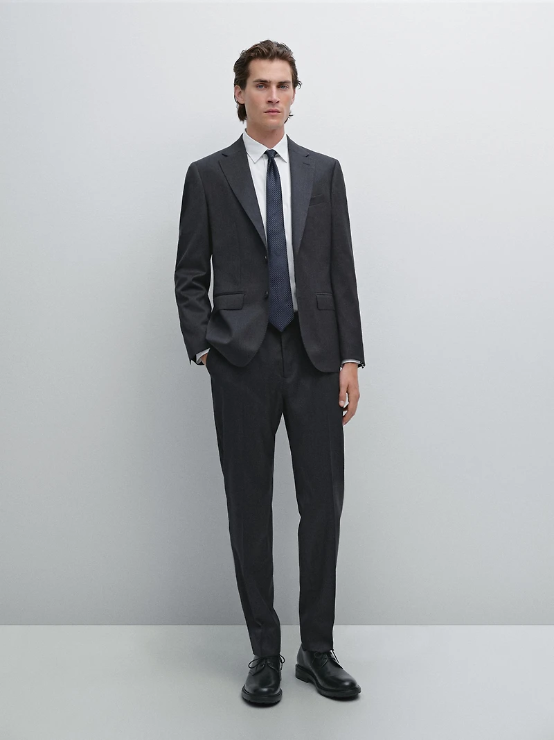100% wool suit trousers