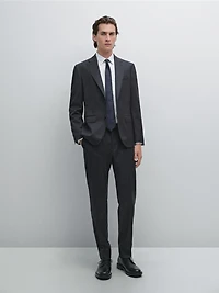 100% wool suit trousers