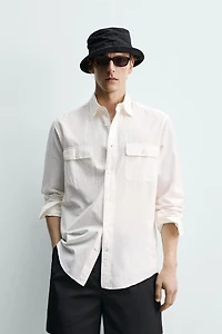 REGULAR FIT FLOWY POCKET SHIRT AARON LEVINE X ZARA