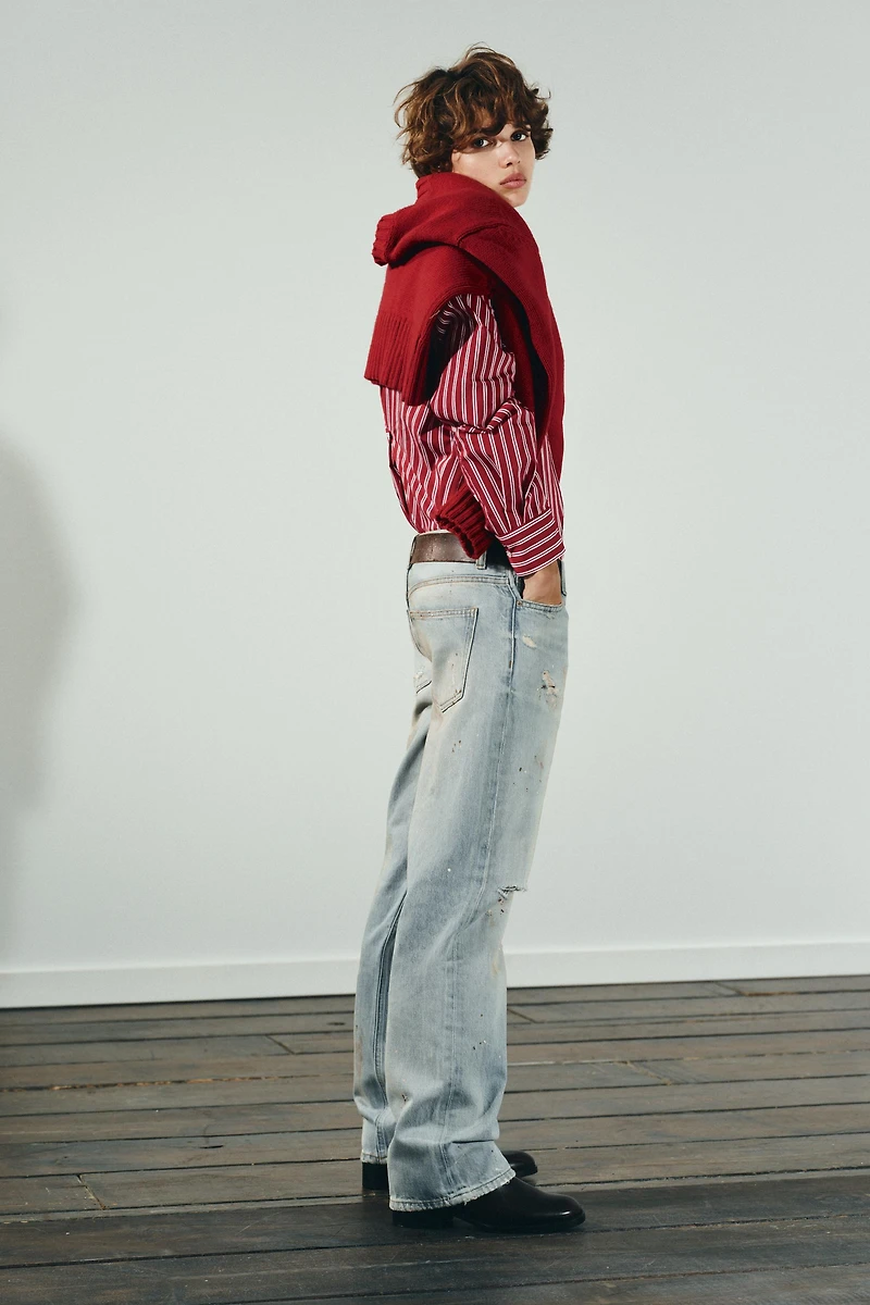 TRF MID-RISE CROPPED STRAIGHT LEG JEANS