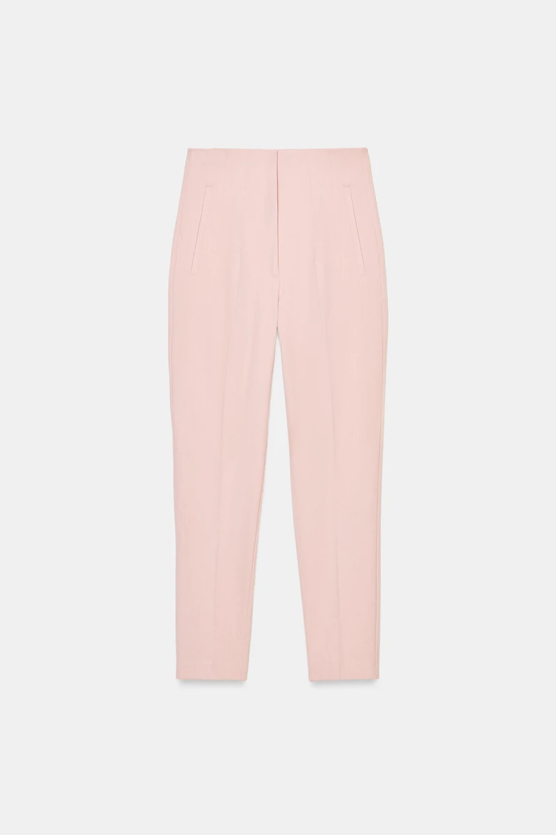 HIGH-WAISTED ANKLE PANTS