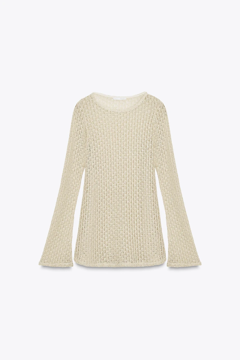 METALLIC THREAD TUNIC TOP