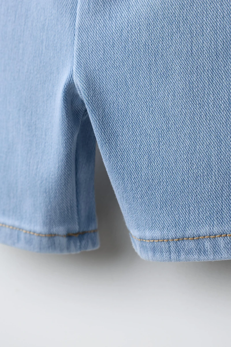 DENIM BIKE SHORTS