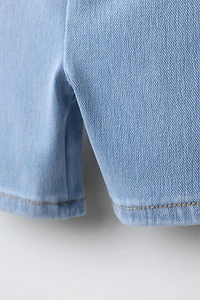 DENIM BIKE SHORTS