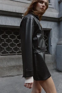 FAUX LEATHER JACKET