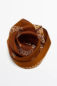Paisley print scarf