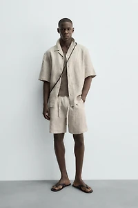SHORT RELAXED FIT 100% LIN