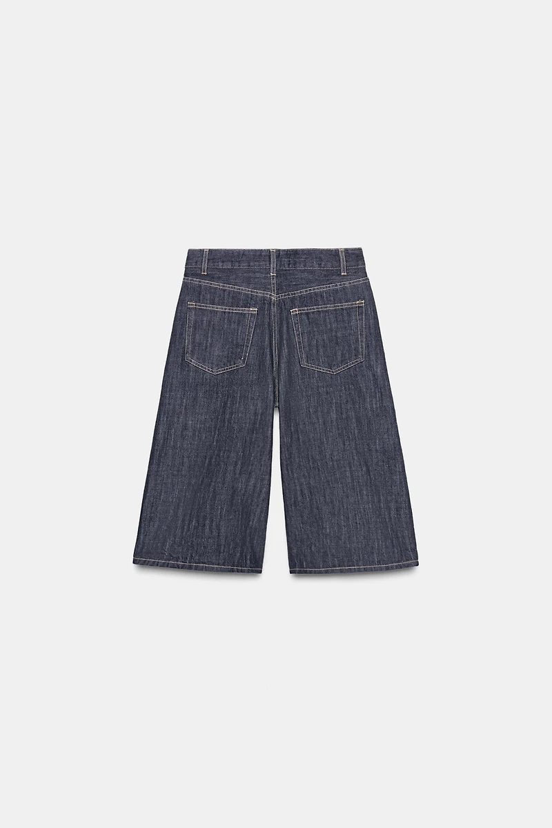 TRF MID-RISE DENIM JORTS