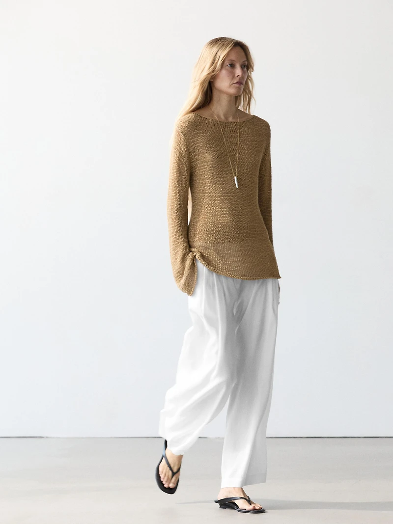 Pantalon fluide lin