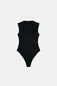 STRETCH SWEETHEART NECK BODYSUIT