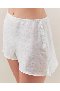 FLORAL PRINT SHORTS WITH SLITS