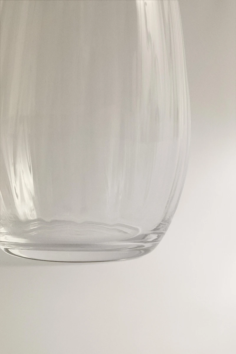 GLASS TUMBLER WITH LINES FOR CHRISTMAS