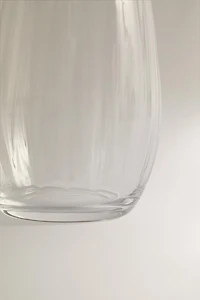 GLASS TUMBLER WITH LINES FOR CHRISTMAS