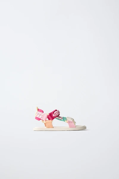 SANDALES TECHNIQUES MULTICOLORES PIEDS NUS