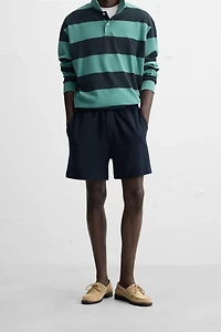 TEXTURED RELAXED FIT SHORTS