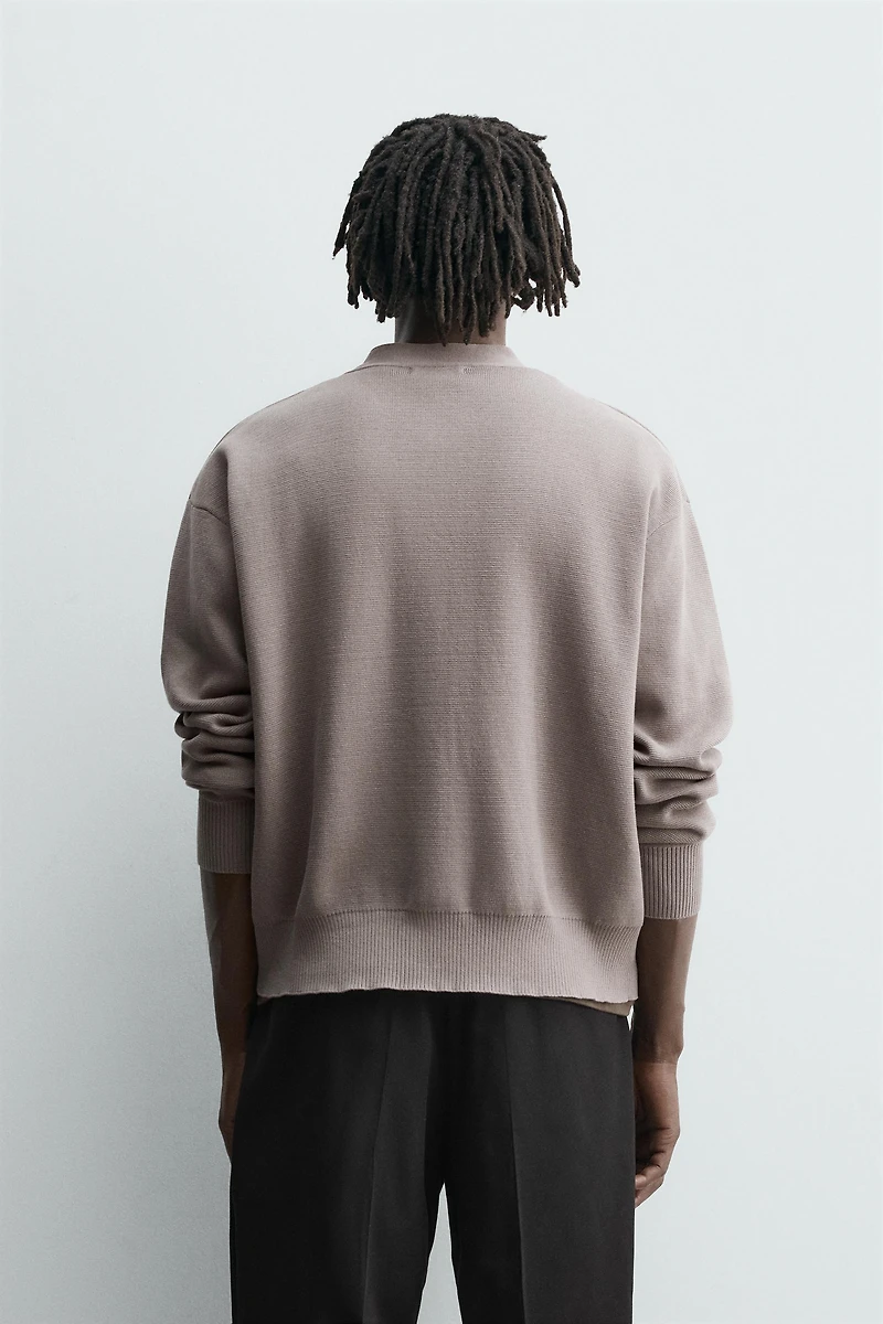 CARDIGAN STRUCTURE COTON