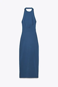 ROBE HALTER DRAPÉE