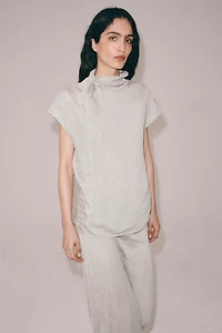 TOP NŒUD EN MAILLE EFFET FROISSÉ