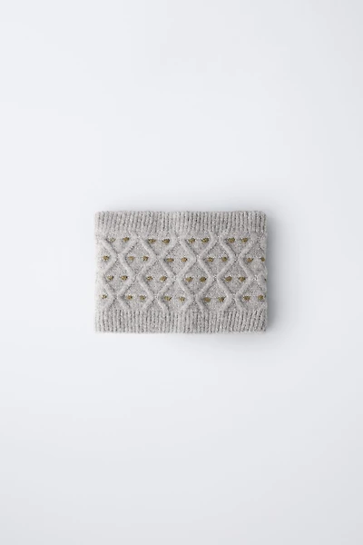 POLKA DOT KNIT NECK WARMER