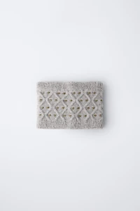 POLKA DOT KNIT NECK WARMER