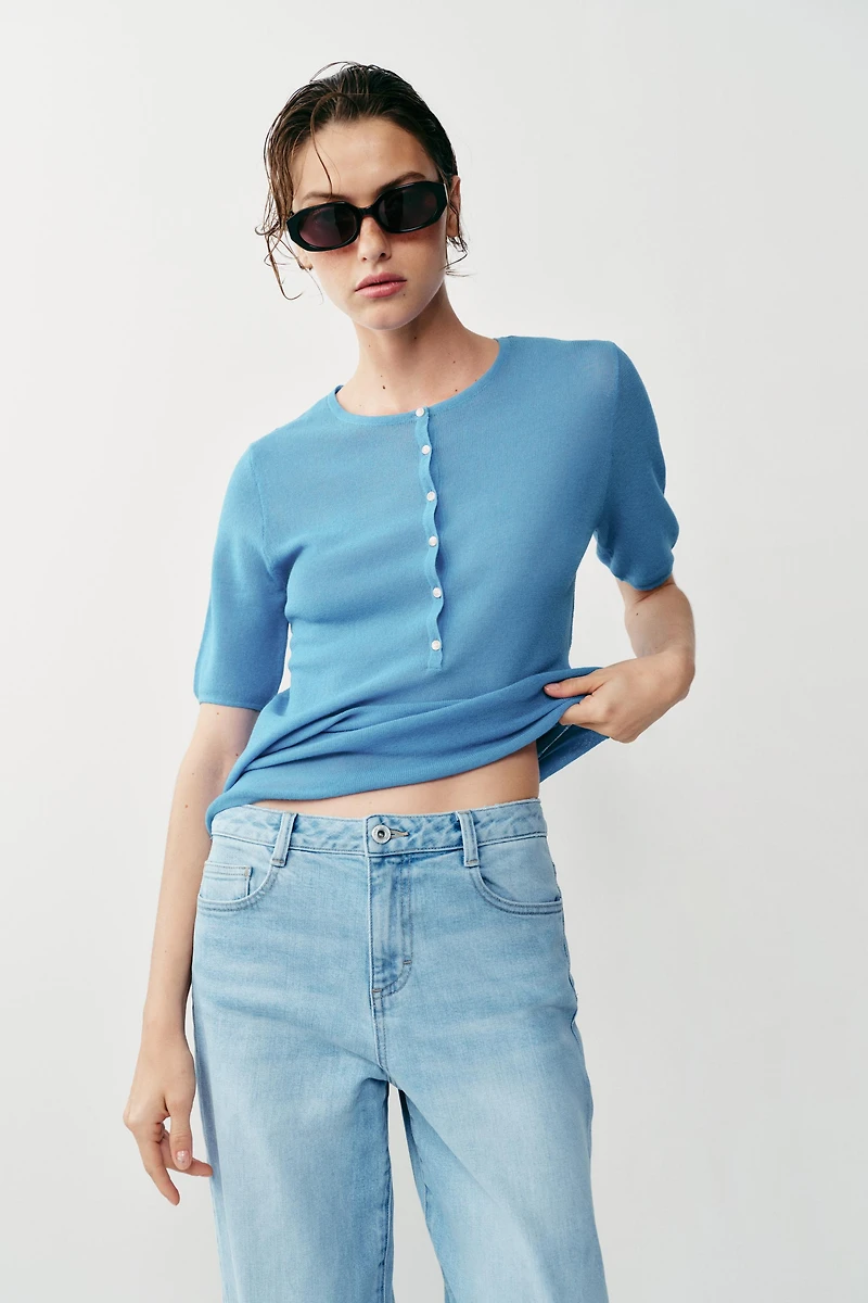Z1975 RELAXED FIT MID-RISE TURN-UP HEM JEANS