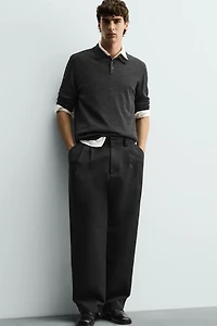 RELAXED BALLOON FIT PLEATED PANTS