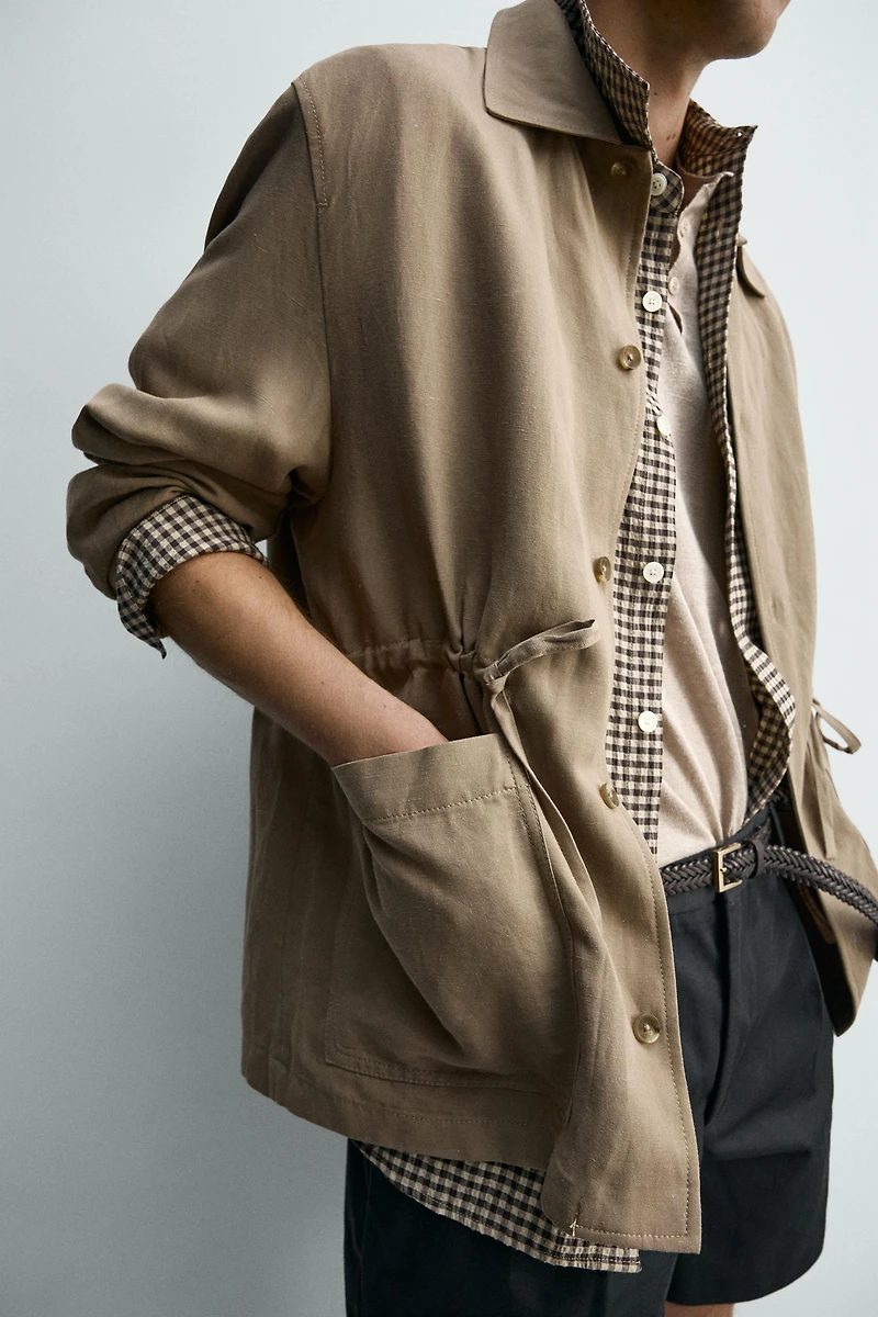 LIGHTWEIGHT VISCOSE - LINEN PARKA