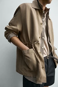 LIGHTWEIGHT VISCOSE - LINEN PARKA