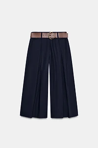 PANTALON JUPE-CULOTTE AVEC CEINTURE