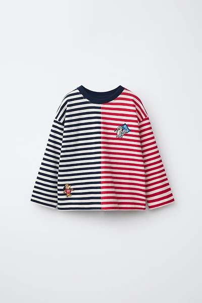 COMBINED STRIPED T-SHIRT