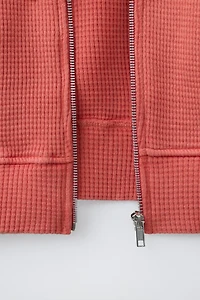 PUKAS SURF WAFFLE CROPPED HOODIE