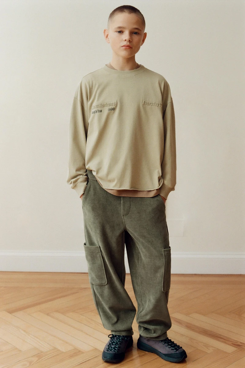 CORDUROY PANTS WITH POCKETS