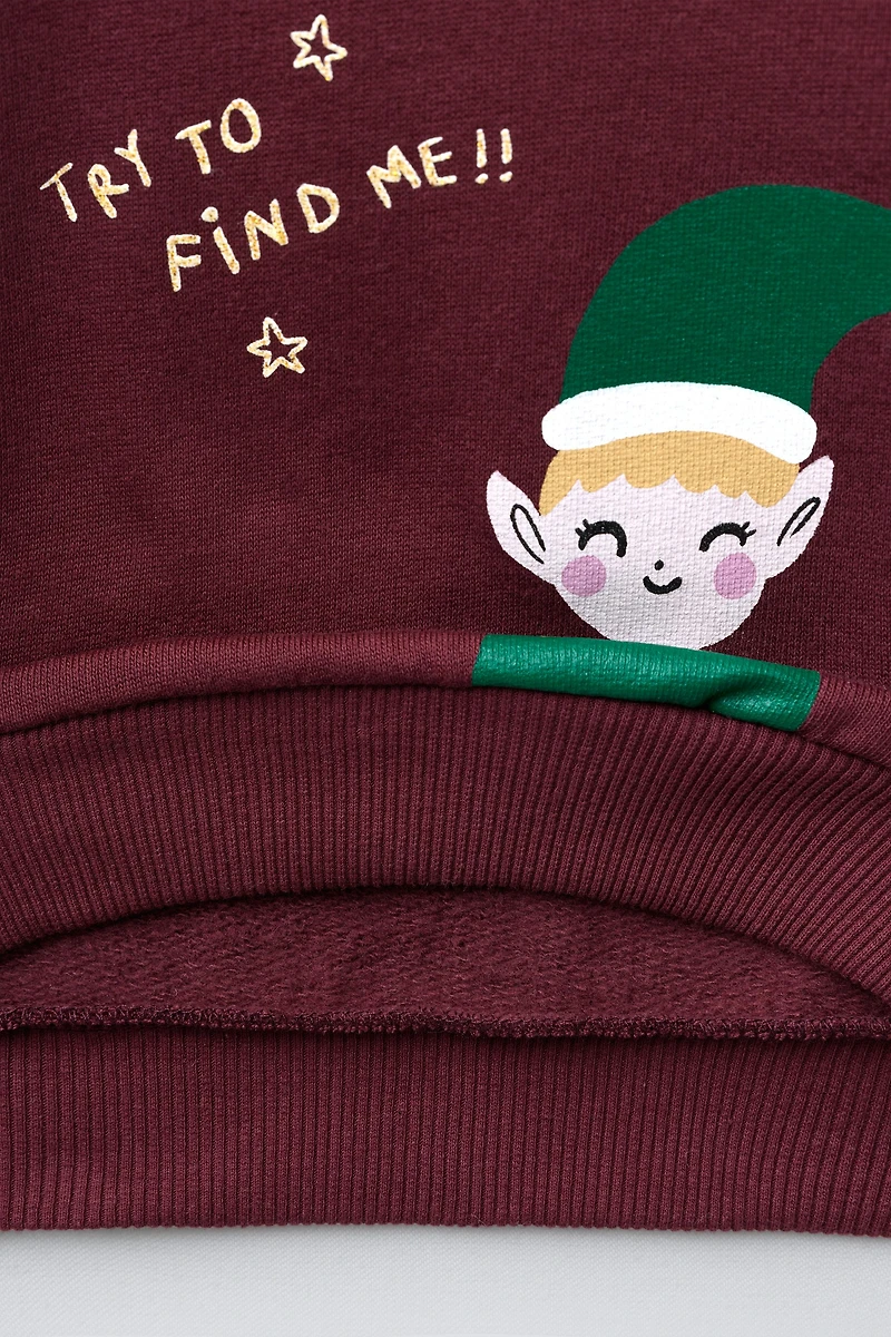 PRINTED ELVES SWEATSHIRT