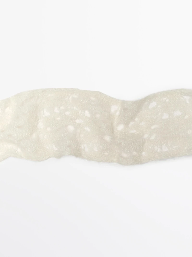Alpaca blend chunky knit tie